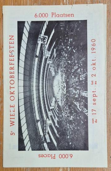 Flyer Wieze Oktoberfeesten 1960 Van Roy beschikbaar voor biedingen