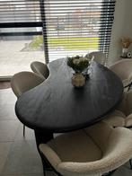 Keukentafel organisch zwart hout, Ophalen, Zo goed als nieuw