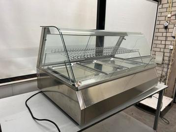 Warmhoud vitrine opzetvitrine topstaat rvs uitvoering horeca beschikbaar voor biedingen