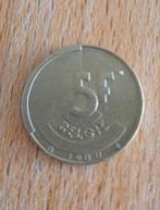 Piece de 5 francs Belgie 1986, Enlèvement