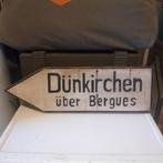 Panneau directionnel allemand WW2 DUNKERQUE : DÜNKIRCHEN Übe, Envoi