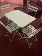 Tuintafel met stoelen, Ophalen, Gebruikt, Rechthoekig, Metaal