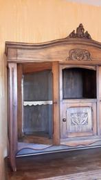 ANTIEKE 2 delige  KAST Antieke Luikse deuxcorps vitrine kast, Ophalen