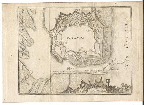 1769 - Oostende plan, Boeken, Atlassen en Landkaarten, België, Verzenden