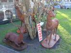 Rusty Pat gietijzeren staand hert maat XXL!, Tuin en Terras, Tuinbeelden, Ophalen, Nieuw, Metaal, Dierenbeeld