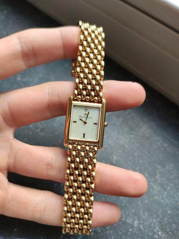 Goldplated Maurice Lacroix 32538 quartz met MOP wijzerplaat! beschikbaar voor biedingen