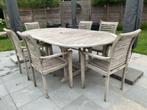 Tuinset teak en lounge, Tuin en Terras, Ophalen, Gebruikt, Bank, 6 zitplaatsen