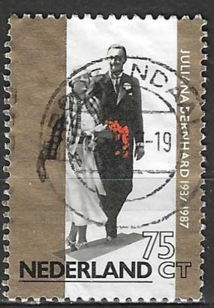 Nederland 1987 - Yvert 1280 - Juliana en Bernhard (ST), Postzegels en Munten, Postzegels | Nederland, Gestempeld, Verzenden
