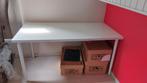 Linnmon bureau 150x75 cm wit met verstelbare poten, Huis en Inrichting, Bureaus, Ophalen, Zo goed als nieuw, Bureau