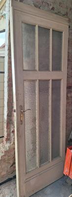 antieke deur met glas, Ophalen, Gebruikt, Glas