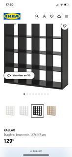 Kallax IKEA 4x4 très bon état brun-noir, Maison & Meubles, Comme neuf
