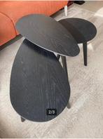 Salontafelset woonkamer retro design zwart hout, Huis en Inrichting, Ophalen, Minder dan 45 cm, 55 tot 75 cm, Zo goed als nieuw