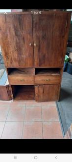 Meuble tv ou bar bois exotique, Maison & Meubles, Moins de 150 cm, Utilisé, Avec tiroir(s), Autres essences de bois