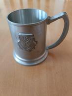 Tinnen bierpul/koffiemok zwarte Duivels , cyclisten, Ophalen of Verzenden