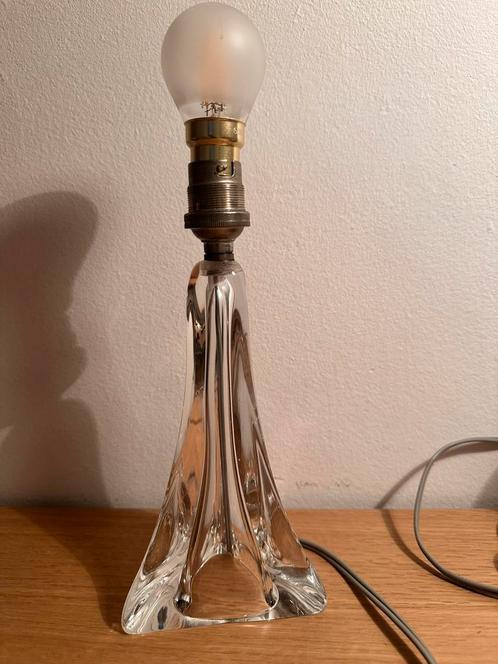 150 Lampe vintage en cristal signée Daum France – 27 cm, Huis en Inrichting, Lampen | Tafellampen, Zo goed als nieuw, Ophalen