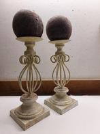 Kandelaars + kaarsen., 25 à 50 cm, Enlèvement, Chandelier, Métal