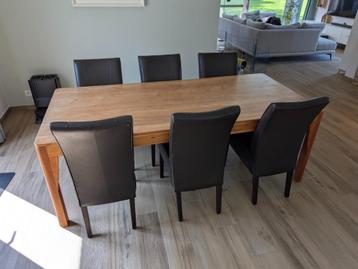 Tafel voor eetplaats 6p - 220 x 100 - massief beschikbaar voor biedingen