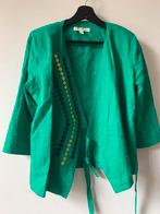 Lichtgroene jas met geborduurde patronen — MAT Design, Kleding | Dames, Jassen | Zomer, Ophalen of Verzenden, Gedragen