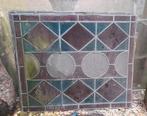 Glas in lood panelen. 5  stuks uit oud Brugs huis, Ophalen, Gevelraam of Ruit, Gebruikt, 80 tot 120 cm