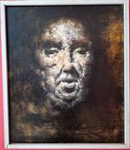 Marcel Delmotte - „Portret” - Olieverf op paneel (59 x 49), Antiek en Kunst, Ophalen of Verzenden