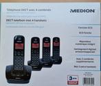 Medion dect telefoon 4 handsets, Telecommunicatie, Vaste telefoons | Handsets en Draadloos, Gebruikt, Ophalen