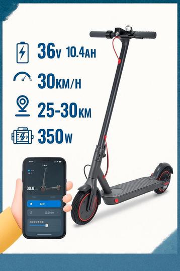 Nieuwe elektrische scooter van 350 W + accessoires (30 km/u) beschikbaar voor biedingen