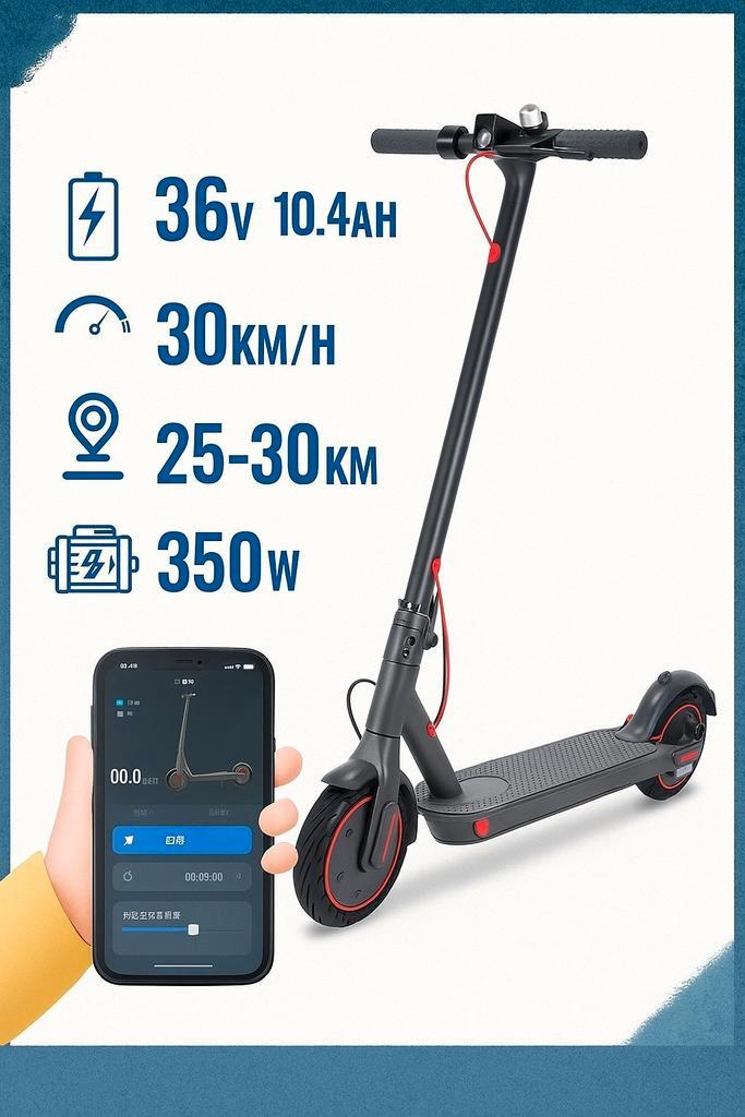 Nieuwe elektrische scooter van 350 W + accessoires (30 km/u), Fietsen en Brommers, Steps, Nieuw, Ophalen