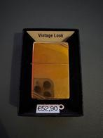 Zippo Vintage Look 1937 - Goud, Ophalen of Verzenden, Zo goed als nieuw, Aansteker