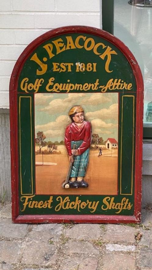 Tableau/Panneau bois équipement de golf 3D J. Peacock, Sports & Fitness, Golf, Utilisé, Autres types, Enlèvement