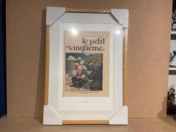 Tintin - Lithographie petit vingtieme "en Amerique" beschikbaar voor biedingen