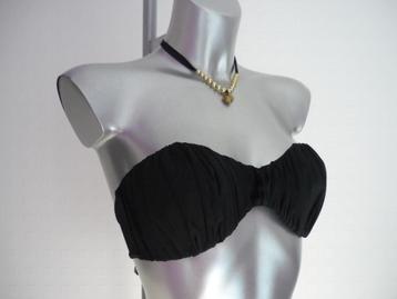 Top de soirée noir sexy audacieux mini crop top '40', Sans manches, Taille 38/40 (M), Comme neuf, ---