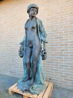 BRONZEN LEVENSGROTE DAME IN ZEER ZWAAR BRONS KOOPJE !!!, Tuin en Terras, Tuinbeelden, Ophalen of Verzenden, Zo goed als nieuw