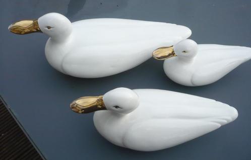 3 witte porseleinen eenden, Antiek en Kunst, Antiek | Porselein, Ophalen of Verzenden
