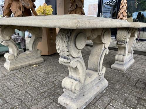 OUDE EETTAFEL massief mergelsteen TAFEL 183 x 93 x 80, Antiek en Kunst, Curiosa en Brocante, Ophalen