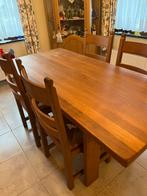 Table en chêne massif avec chaises, Maison & Meubles, Tables | Tables à manger, Enlèvement ou Envoi