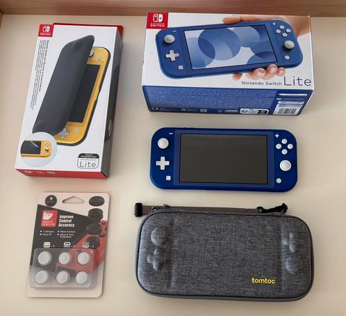 Nintendo Switch Lite – Blauw Bundel (Nieuw Staat), Games en Spelcomputers, Games | Nintendo Switch, Zo goed als nieuw, Ophalen of Verzenden