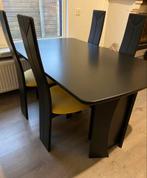 Eettafel met 4 stoelen, Huis en Inrichting, Ophalen, Zo goed als nieuw, Vier personen