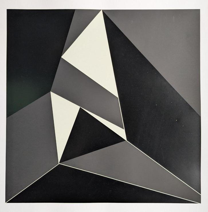 zeefdruk Marcel-Henri Verdren - espace noir, Antiek en Kunst, Kunst | Litho's en Zeefdrukken, Ophalen of Verzenden