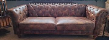 Chesterfield Stanley 3-zit + 2-zit leder bruin beschikbaar voor biedingen