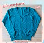 Gilet pour femme-bleu canard--T.38, Vêtements | Femmes, Pulls & Gilets, Enlèvement ou Envoi, Porté, Taille 38/40 (M), Bleu