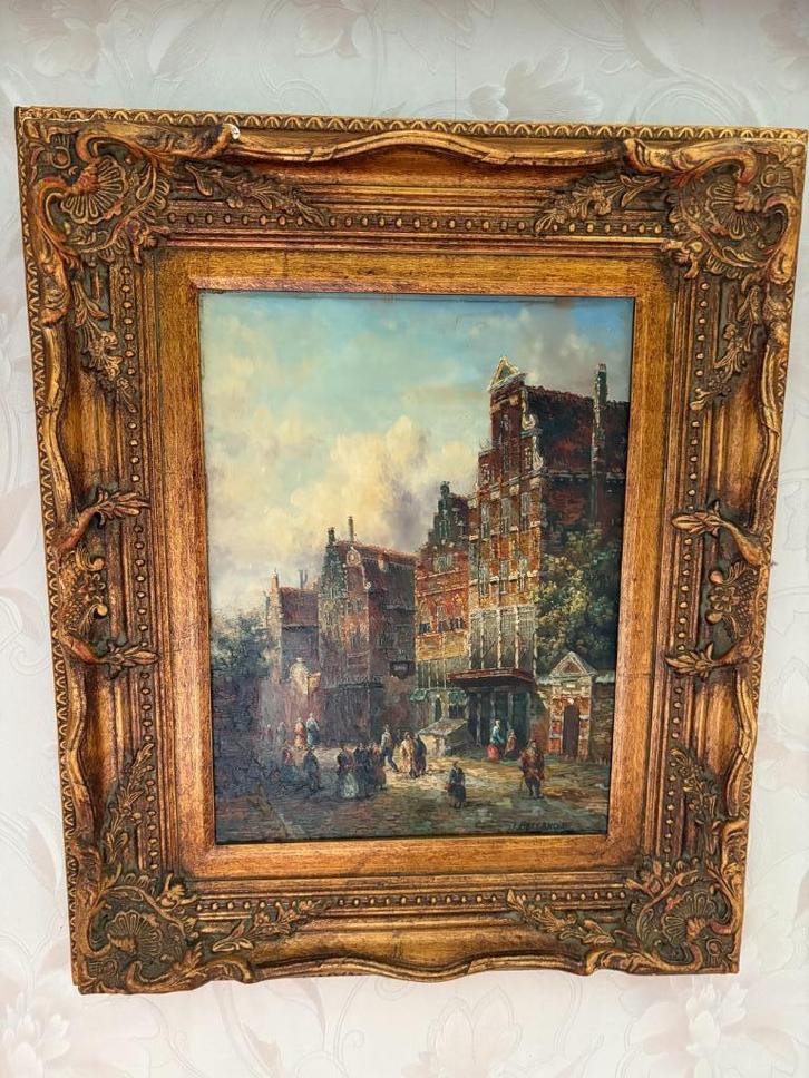 schilderij AMSTERDAM, Antiek en Kunst, Kunst | Schilderijen | Klassiek, Ophalen