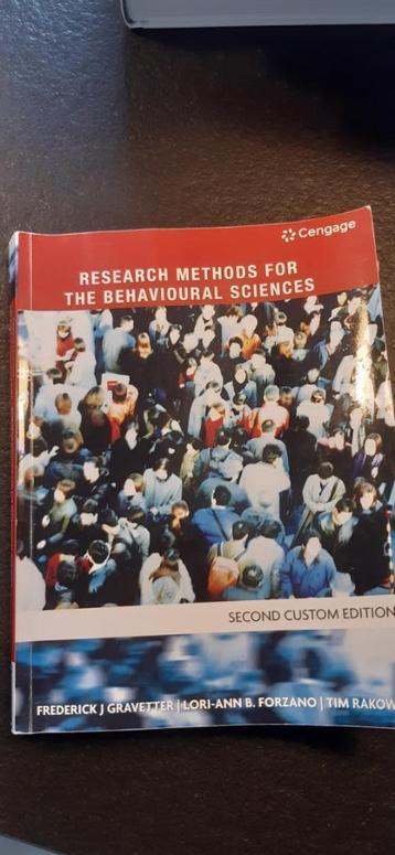 Research methods for the behavioural sciences beschikbaar voor biedingen