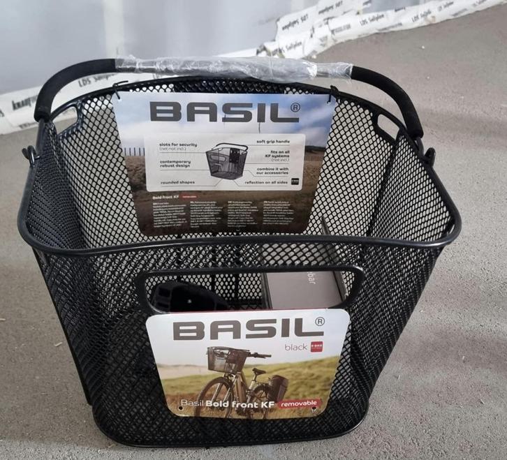 Basil Bold Front KF fietsmand incl. ophangsysteem NIEUW, Fietsen en Brommers, Fietsaccessoires | Fietsmanden, Nieuw, Fietsmand