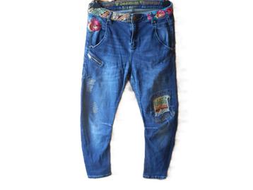 (58)- jeans femme t.36 bleu - desigual - beschikbaar voor biedingen