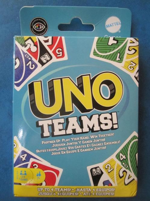 UNO - Teams (nieuw in de verpakking), Hobby en Vrije tijd, Gezelschapsspellen | Kaartspellen, Nieuw, Drie of vier spelers, Vijf spelers of meer