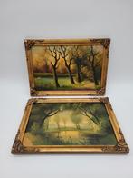 2 antieke schilderijen, Ophalen of Verzenden