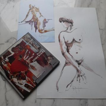 aquarel naakt + 2 boeken ROGETTE JONCKIERE (1946) beschikbaar voor biedingen