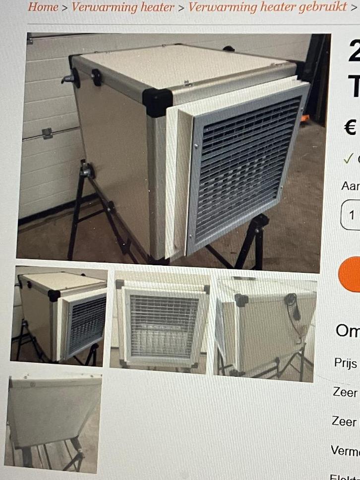 Lucht verwarming Thermo Air UH9, Doe-het-zelf en Bouw, Verwarming en Radiatoren, Nieuw, Overige typen, Ophalen