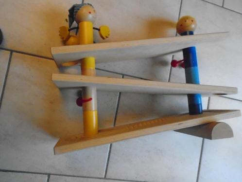 HOUTEN GLIJBAAN „HABA"+STICKERS EN GRATIS SPELLETJES, Kinderen en Baby's, Speelgoed | Houten speelgoed, Gebruikt, Overige typen