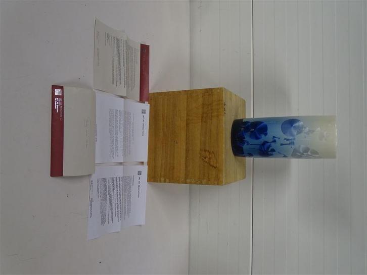 A6076. Gecertificeerde cilindrische vaas van atelier You Hon, Antiek en Kunst, Antiek | Vazen, Ophalen of Verzenden